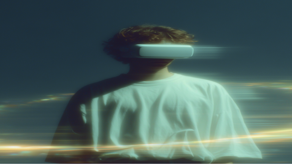VR 기기를 착용한 사용자